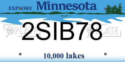 2SIB78 Minnesota License Plate