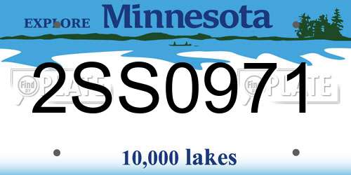 2SS0971 Minnesota License Plate