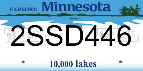 2SSD446 Minnesota License Plate