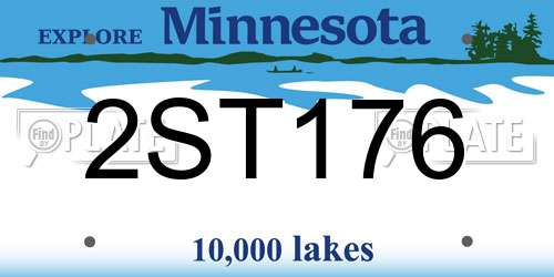 2ST176 Minnesota License Plate