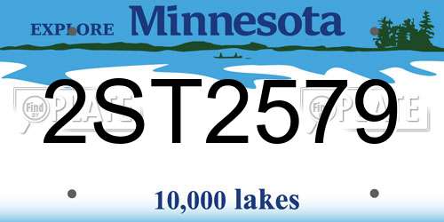 2ST2579 Minnesota License Plate