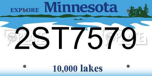 2ST7579 Minnesota License Plate
