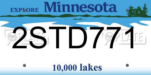 2STD771 Minnesota License Plate