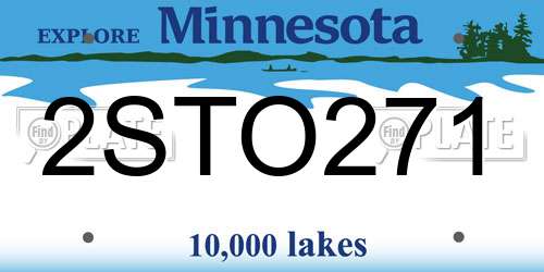 2STO271 Minnesota License Plate