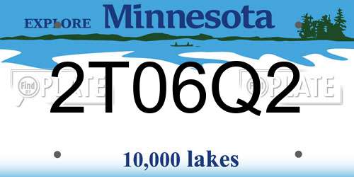 2T06Q2 Minnesota License Plate