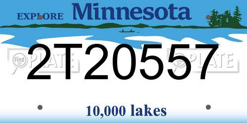 2T20557 Minnesota License Plate