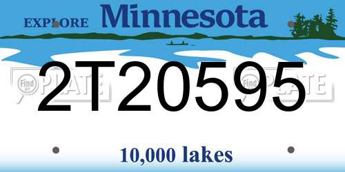 2T20595 Minnesota License Plate