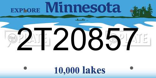 2T20857 Minnesota License Plate