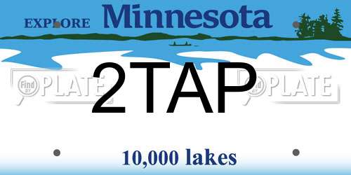 2TAP Minnesota License Plate