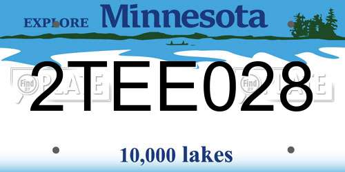 2TEE028 Minnesota License Plate