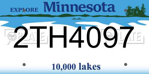 2TH4097 Minnesota License Plate