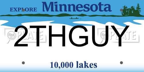 2THGUY Minnesota License Plate