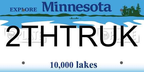 2THTRUK Minnesota License Plate