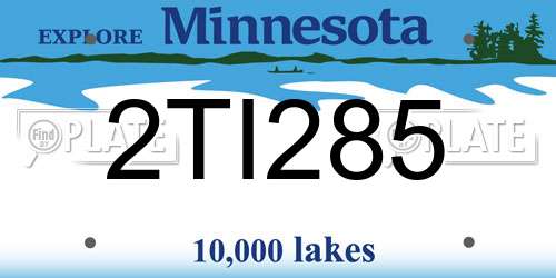 2TI285 Minnesota License Plate