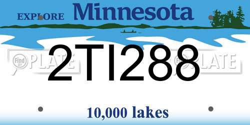 2TI288 Minnesota License Plate
