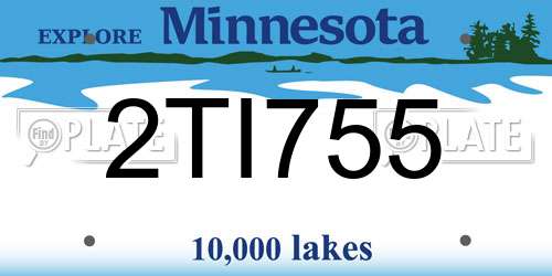 2TI755 Minnesota License Plate