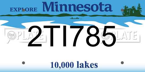 2TI785 Minnesota License Plate