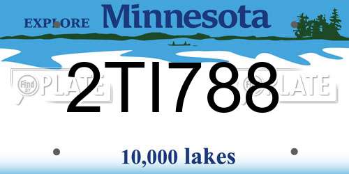 2TI788 Minnesota License Plate