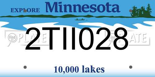 2TII028 Minnesota License Plate