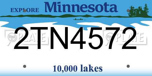 2TN4572 Minnesota License Plate