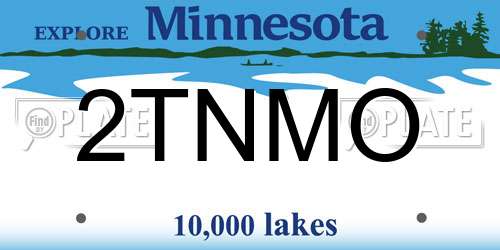 2TNMO Minnesota License Plate