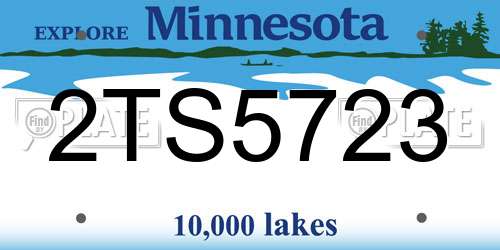 2TS5723 Minnesota License Plate