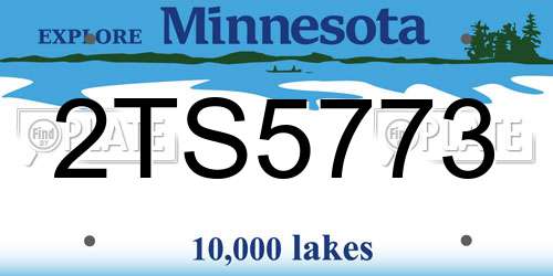 2TS5773 Minnesota License Plate