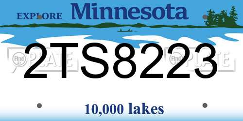 2TS8223 Minnesota License Plate
