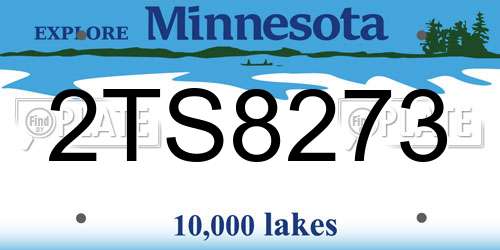 2TS8273 Minnesota License Plate