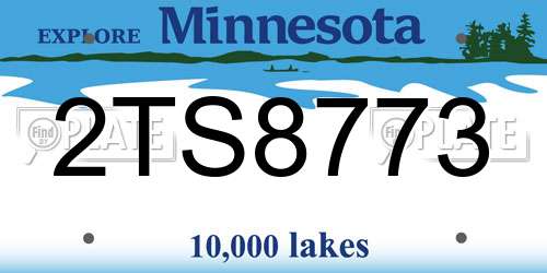 2TS8773 Minnesota License Plate