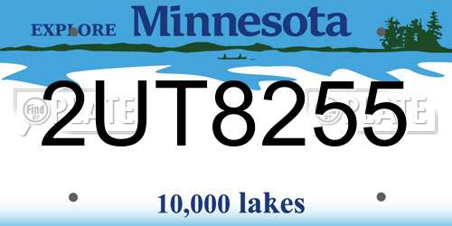 2UT8255 Minnesota License Plate