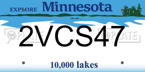 2VCS47 Minnesota License Plate