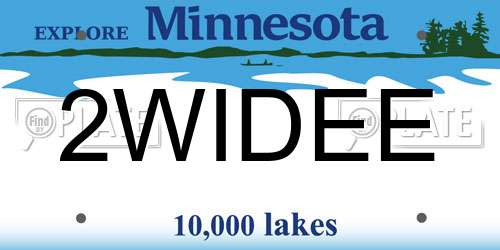 2WIDEE Minnesota License Plate