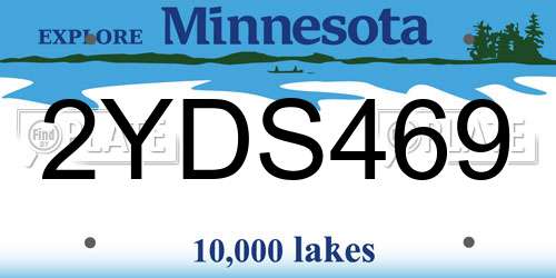 2YDS469 Minnesota License Plate