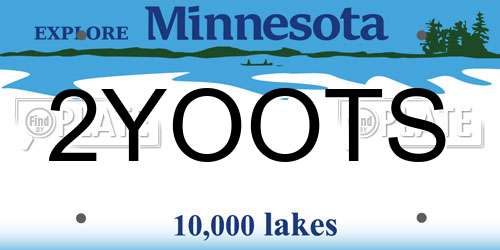 2YOOTS Minnesota License Plate