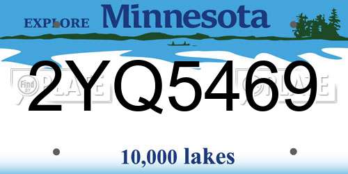 2YQ5469 Minnesota License Plate