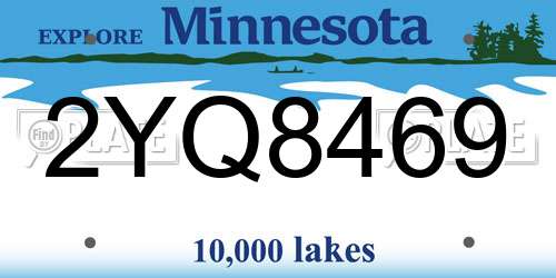 2YQ8469 Minnesota License Plate