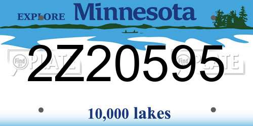 2Z20595 Minnesota License Plate