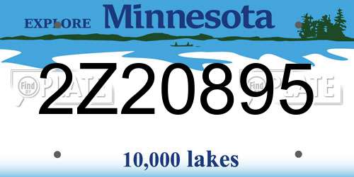 2Z20895 Minnesota License Plate