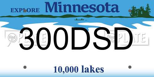 300DSD Minnesota License Plate