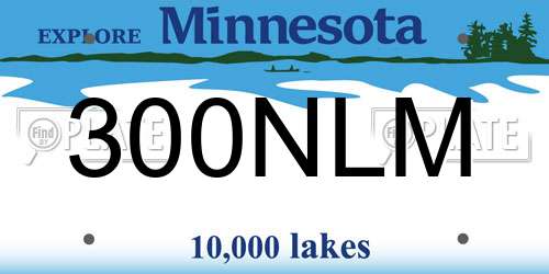 300NLM Minnesota License Plate