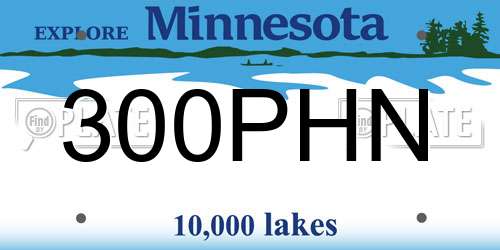 300PHN Minnesota License Plate