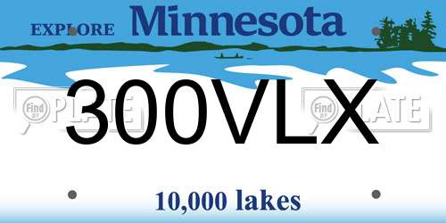 300VLX Minnesota License Plate