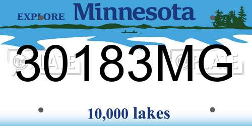 30183MG Minnesota License Plate
