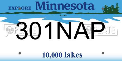 301NAP Minnesota License Plate