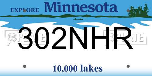 302NHR Minnesota License Plate