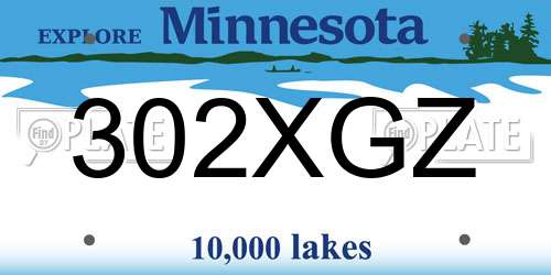 302XGZ Minnesota License Plate