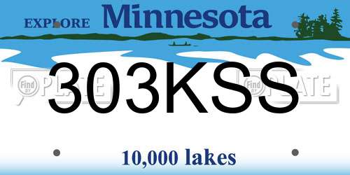 303KSS Minnesota License Plate