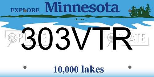 303VTR Minnesota License Plate
