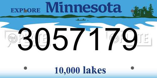 3057179 Minnesota License Plate